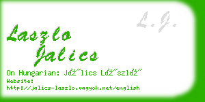 laszlo jalics business card